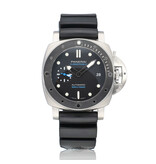 Panerai Submersible  42 NEW PANERAI SERVICE 2022 B+P | steel black