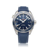 Omega Seamaster Planet Ocean 600M Co-Axial Chronometer 46 titanium blue rubber 2013 box + papers