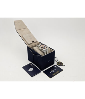 Breitling Chronomat B01 42 steel salmon pink 2026 box + papers