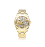 Rolex Pearlmaster 34 NEW ROLEX SERVICE - 2011 B+P | gold rare goldust dream MOP diamond dial