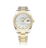 Rolex Datejust 41 steel - gold MOP diamond Oyster 2022 B+P | NEW ROLEX SERVICE