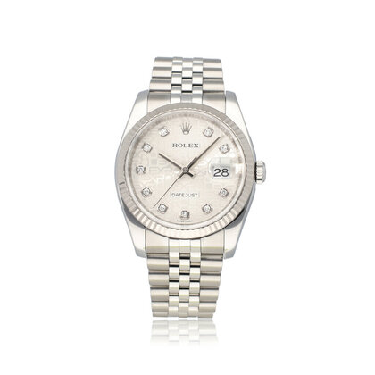 Datejust 36 steel diamond computer dial concealed Jubilee 2017 + papers