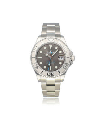 Rolex Yacht-master 37 steel - platinum slate / grey midsize 2019 box + papers