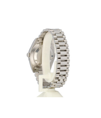 Rolex Day-Date 40 platina ice blue diamond / baguette 2019 B+P | NEW ROLEX SERVICE