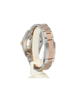 Rolex Datejust 41 steel - rose gold silver fluted / motif Oyster 2023 box + papers