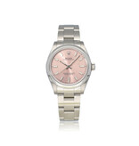 Rolex Oyster Perpetual 31 steel pink - rose - fuchsia sunburst Oyster 2021 B+P | NEW ROLEX SERVI