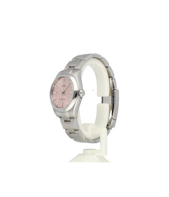 Rolex Oyster Perpetual 31 steel pink - rose - fuchsia sunburst Oyster 2021 B+P | NEW ROLEX SERVI