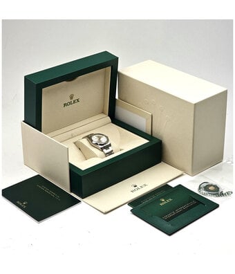 Rolex Oyster Perpetual 34 steel silver domed Oyster 2021 box + papers