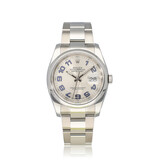 Rolex Datejust 36 steel silver deco arab mesh Oyster 2017 + papers