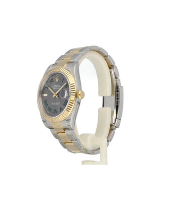 Rolex Datejust 41 2024 box + papers | steel - yellow gold slate roman Oyster Wimbledon