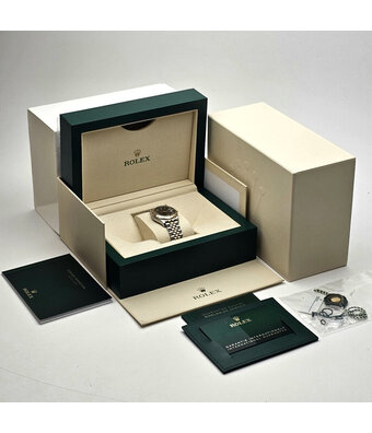 Rolex Datejust 31 steel - gold diamond grey roman Jubilee 2021 box + papers