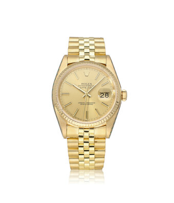 Rolex Datejust 36 NEW ROLEX SERVICE | yellow gold champagne tight Jubilee - 1981