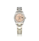 Rolex Lady-Datejust 26 steel - white gold diamond pink gold crystal Oyster 2012 B+P