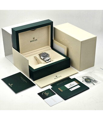 Rolex Datejust 41 NEW ROLEX SERVICE - 2019 B+P | steel black index domed Oyster