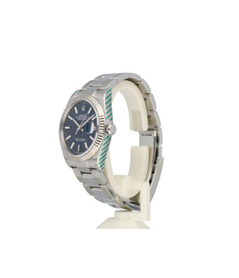 Rolex Datejust 36 NEW ROLEX SERVICE - 2019 B+P | steel - white gold blue Oyster