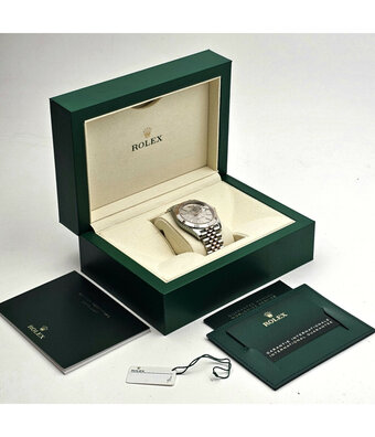 Rolex Datejust 41 - 2024 box + papers | steel - rose gold sundust - pink Jubilee