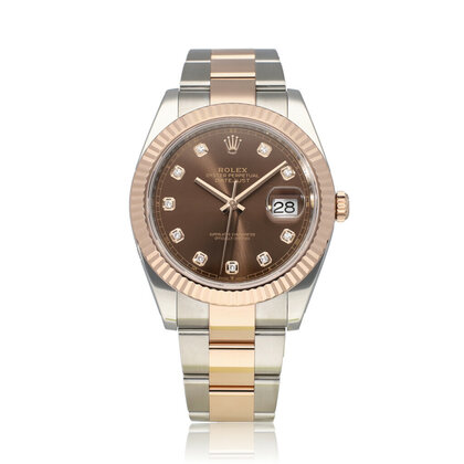 Datejust 41 - 2024 box + papers | steel - rose gold choco diamond Oyster