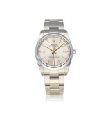 Rolex Oyster Perpetual 34 steel silver domed Oyster 2021 box + papers