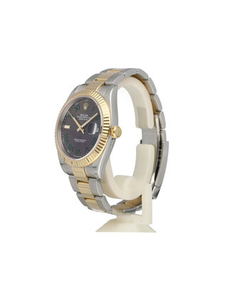 Rolex Datejust 41 NEW ROLEX SERVICE -  2022 B+P | steel - yellow gold slate roman Oyster Wimbled
