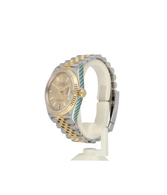 Rolex Datejust 36 NEW ROLEX SERVICE - 2020 B+P | steel - yellow gold fluted champagne Jubilee