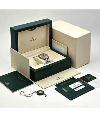 Rolex Datejust 36 NEW ROLEX SERVICE - 2020 B+P | steel - yellow gold fluted champagne Jubilee