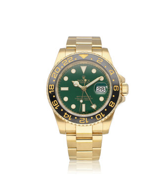 Rolex GMT-Master II 40 money green 2006 + box | yellow gold ceramic