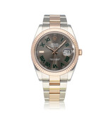 Rolex Datejust 41 NEW ROLEX SERVICE | Wimbledon 2019 B+P | steel - rose gold slate grey roman Oy