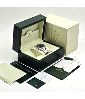 Rolex Air-king 40 NEW ROLEX SERVICE - 2005 box + papers | steel blue Oyster