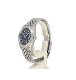 Rolex Datejust 36 NEW ROLEX SERVICE - 2022 B+P | steel - white gold blue Jubilee