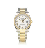 Rolex Datejust 36 NEW ROLEX SERVICE - 2020 B+P | steel - yellow gold white roman Oyster