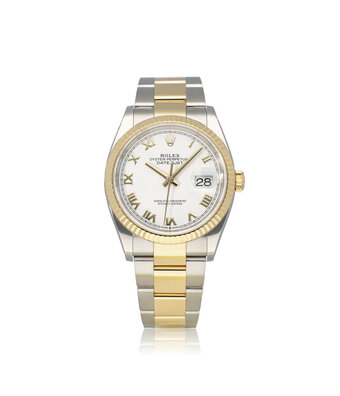 Rolex Datejust 36 NEW ROLEX SERVICE - 2020 B+P | steel - yellow gold white roman Oyster