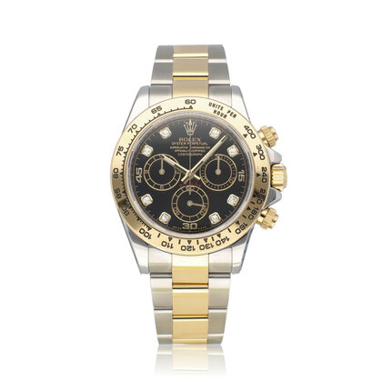 Daytona  40 NEW ROLEX SERVICE - 2016 B+P | steel - yellow gold black diamond