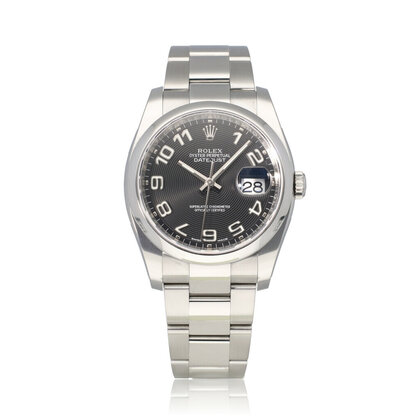 Datejust 36 concentric 2020 box + papers |steel black domed Oyster