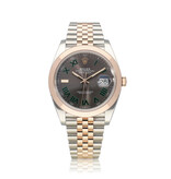 Rolex Datejust 41 NEW ROLEX SERVICE  - 2019 B+P | steel - rose gold grey roman Wimbledon Jubilee