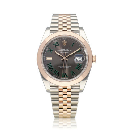 Datejust 41 NEW ROLEX SERVICE  - 2019 B+P | steel - rose gold grey roman Wimbledon Jubilee