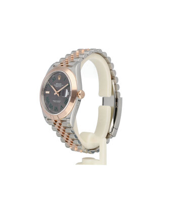 Rolex Datejust 41 NEW ROLEX SERVICE  - 2019 B+P | steel - rose gold grey roman Wimbledon Jubilee