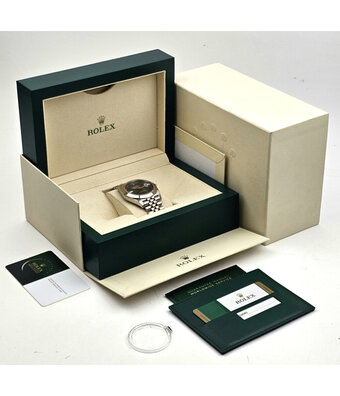 Rolex Datejust 41 NEW ROLEX SERVICE  - 2019 B+P | steel - rose gold grey roman Wimbledon Jubilee