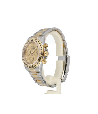 Rolex Daytona  40 NEW ROLEX SERVICE - 2020 B+P | steel - gold champagne diamond