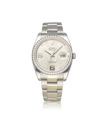 Rolex Datejust 36 2011 box + papers | Datejust 36 steel floral diamond