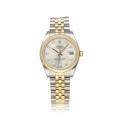 Datejust 31 NEW ROLEX SERVICE - 2017 B+P | steel - gold silver diamond Jubilee