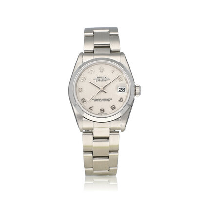 Datejust 31 NEW ROLEX SERVICE - 1999 B+P | steel white arabic Jubilee Oyster