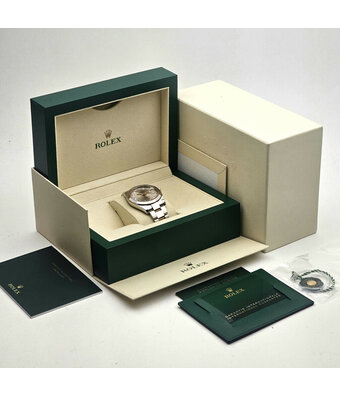 Rolex Datejust 41 2024 box + papers | steel - rose gold sundust diamond Oyster