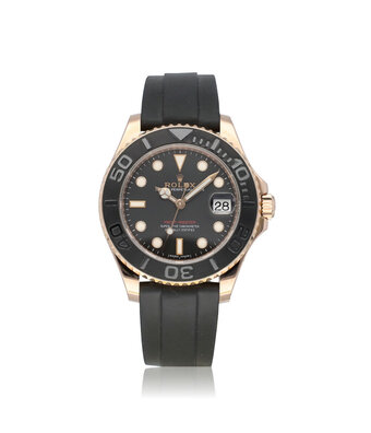 Rolex Yacht-master 37 2017 box + papers | rose gold medium - midsize Oysterflex / rubber