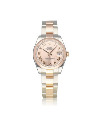 Rolex Datejust 31 NEW ROLEX SERVICE - 2018 B+P | steel - rose gold pink roman Oyster