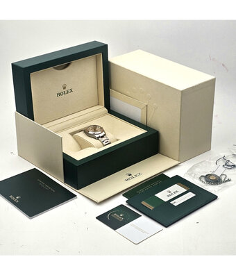 Rolex Datejust 31 NEW ROLEX SERVICE - 2018 B+P | steel - rose gold pink roman Oyster