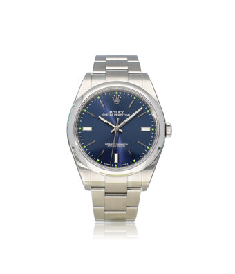 Rolex Oyster Perpetual 39 2019 box + papers | steel blue / green