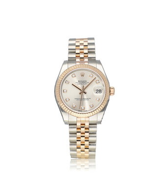 Rolex Datejust 31 2018 B+P | steel - rose gold silver factory diamond dial Jubilee