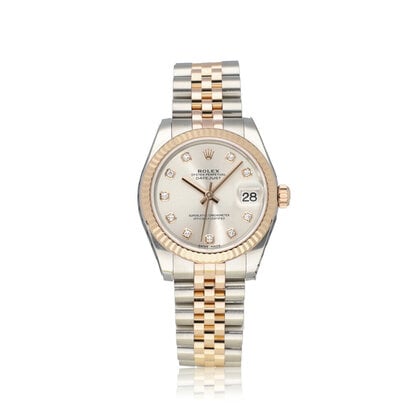 Datejust 31 2018 B+P | steel - rose gold silver factory diamond dial Jubilee