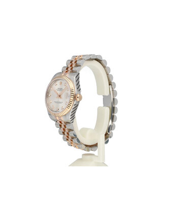 Rolex Datejust 31 2018 B+P | steel - rose gold silver factory diamond dial Jubilee