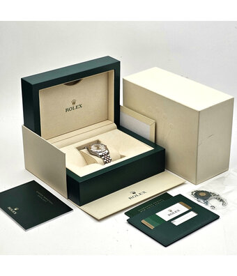 Rolex Datejust 31 2018 B+P | steel - rose gold silver factory diamond dial Jubilee